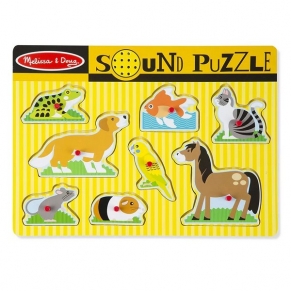 Melissa and Doug Домашни любимци- Пъзел със звуци 